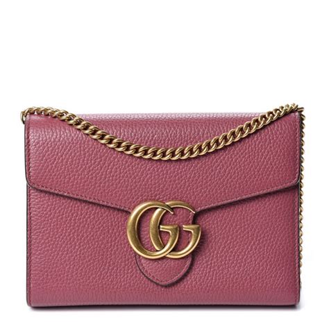 portefeuille gucci rose|GUCCI Cellarius Calfskin GG Marmont Chain Wallet Dry Rose .